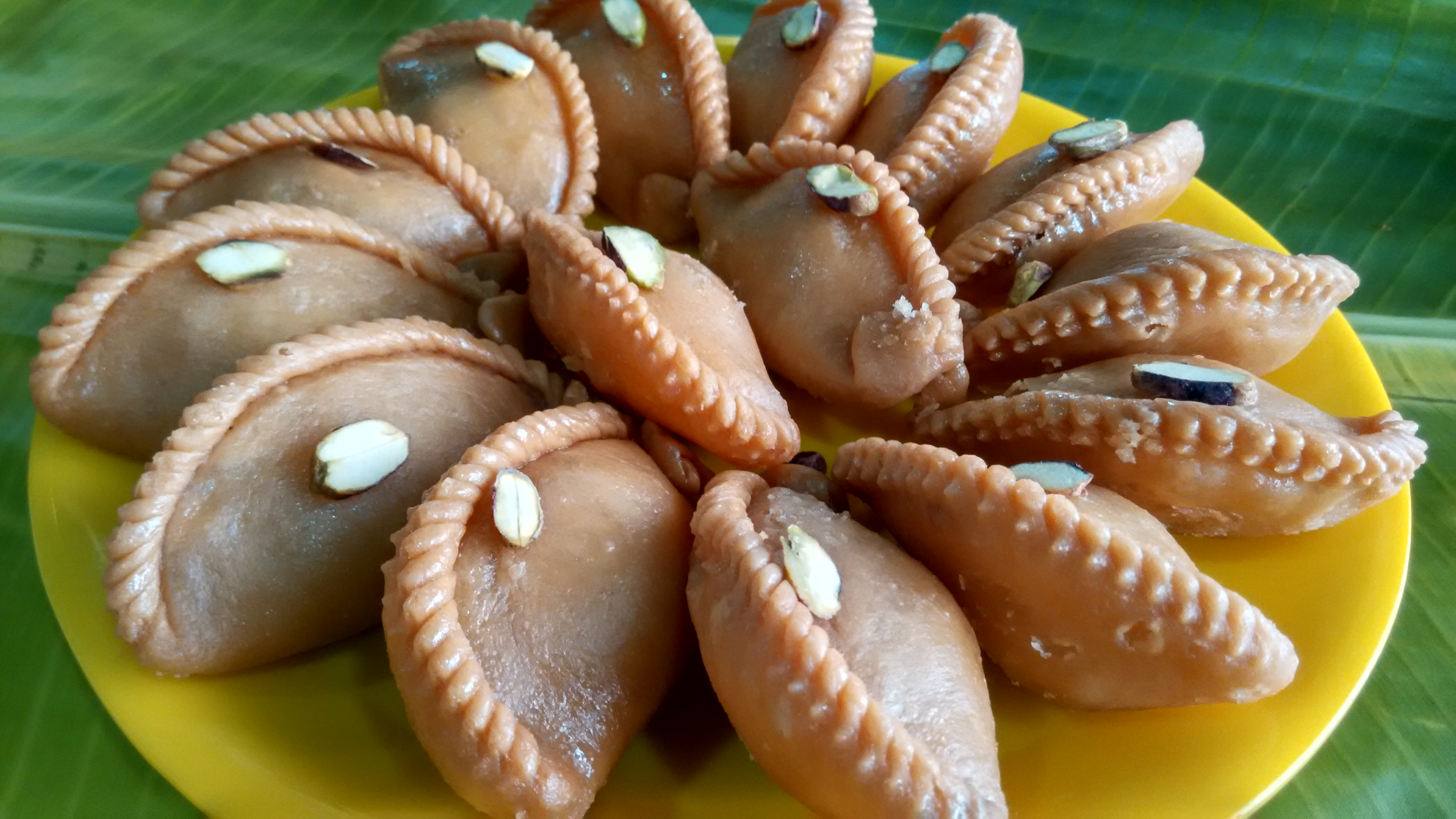 Traditional Chandrakala dish from Bihar, India — Authentic recipe from Eat By State