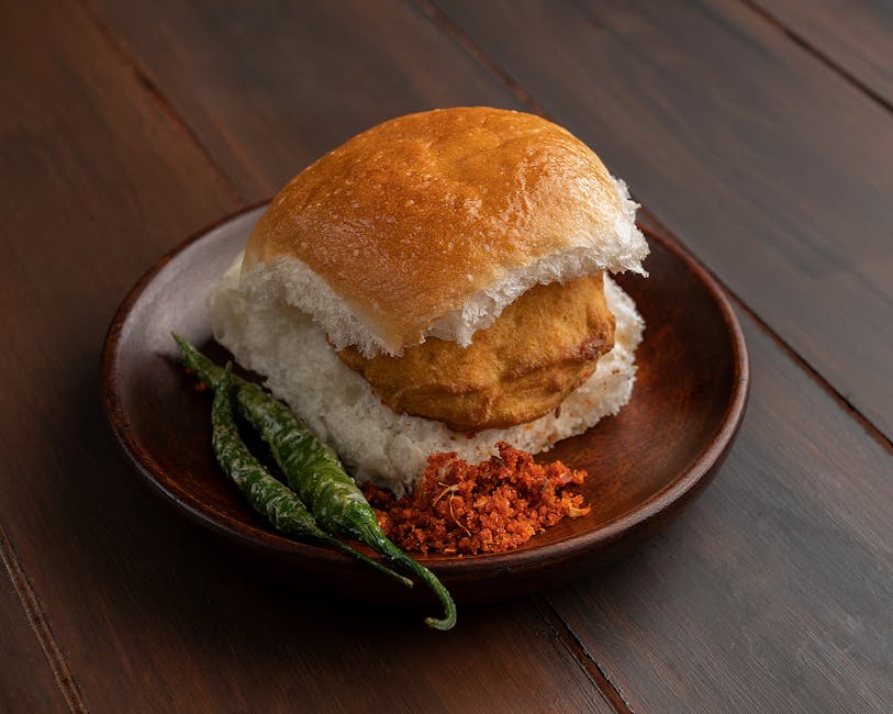 Traditional Vada Pav dish from Maharashtra, India — Authentic recipe from Eat By State